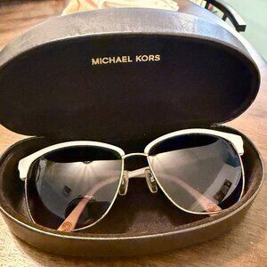 MICHAEL KORS White Rimmed Sunglasses